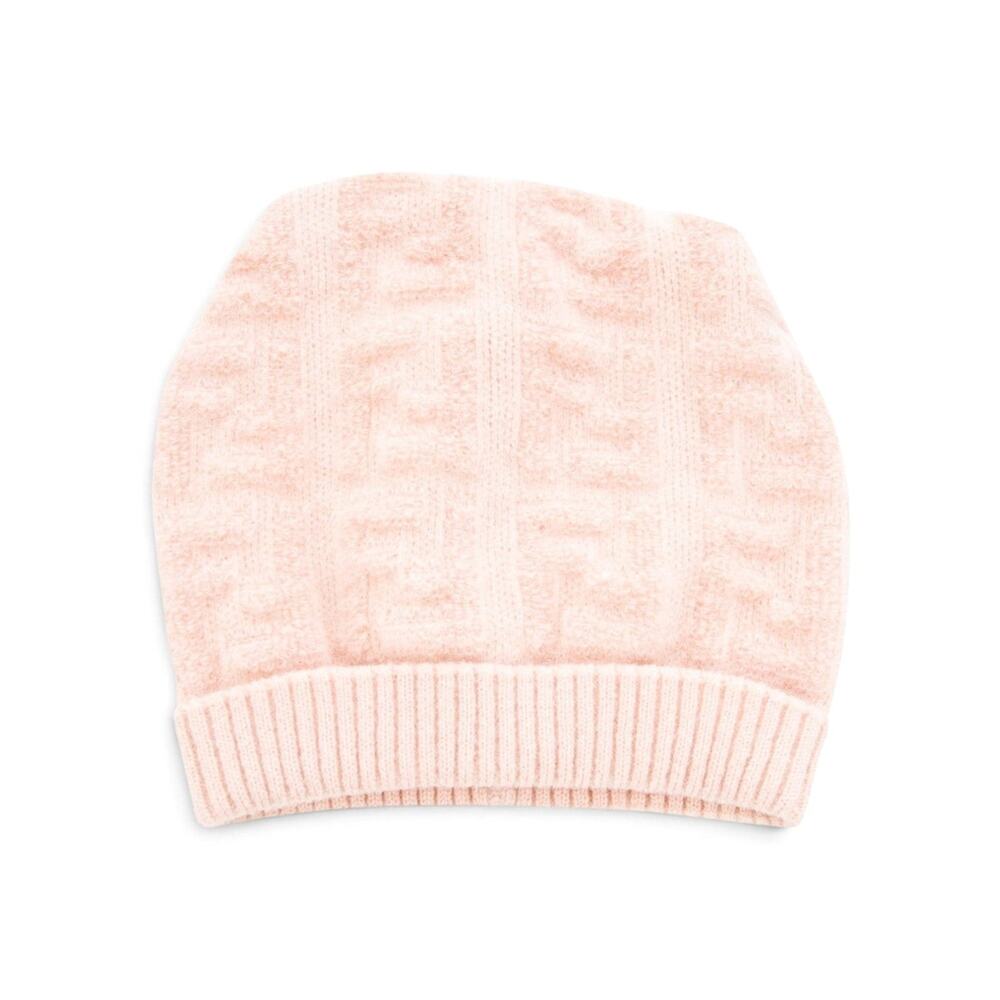 Fendi light pink FF Monogram Fendi Winter Beanie